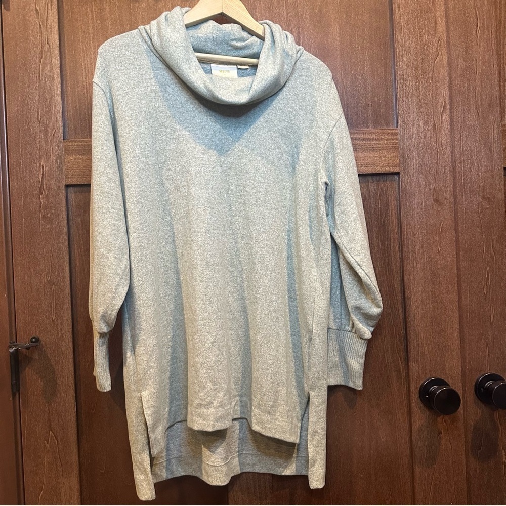 Anthropologie Maeve Heather Green Tunic Top